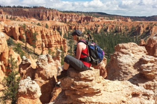 Gazing at the view in Utah’s Bryce Canyon. Poole traveled to Utah to go hiking through the canyon. 